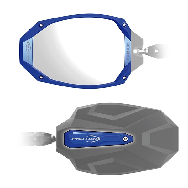 Seizmik Photon Side View Mirror - Cast Aluminum Color Bezel & Cap Kit - Blue 3 Seizmik Photon Side View Mirror - Cast Aluminum Color Bezel & Cap Kit - Blue