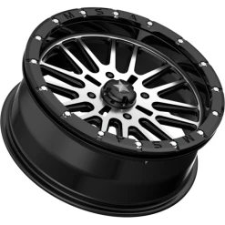 M37 Brute BL 15x7 Gloss Black Machined +10MM 4/156