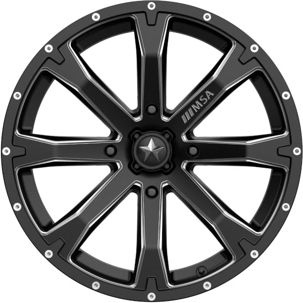 M42 Bounty 14x7 4/110 Satin Black Milled +10 Wheel 3 M42 Bounty 14x7 4/110 Satin Black Milled +10 Wheel - Image 2