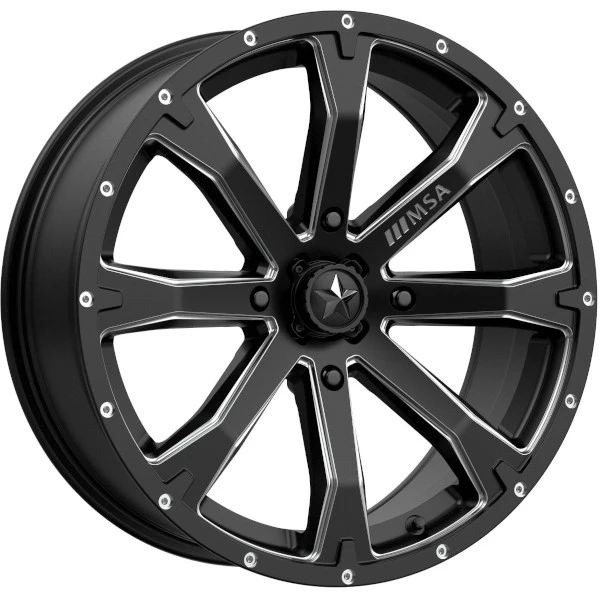 M42 Bounty 14x7 4/110 Satin Black Milled +10 Wheel 4 M42 Bounty 14x7 4/110 Satin Black Milled +10 Wheel - Image 3