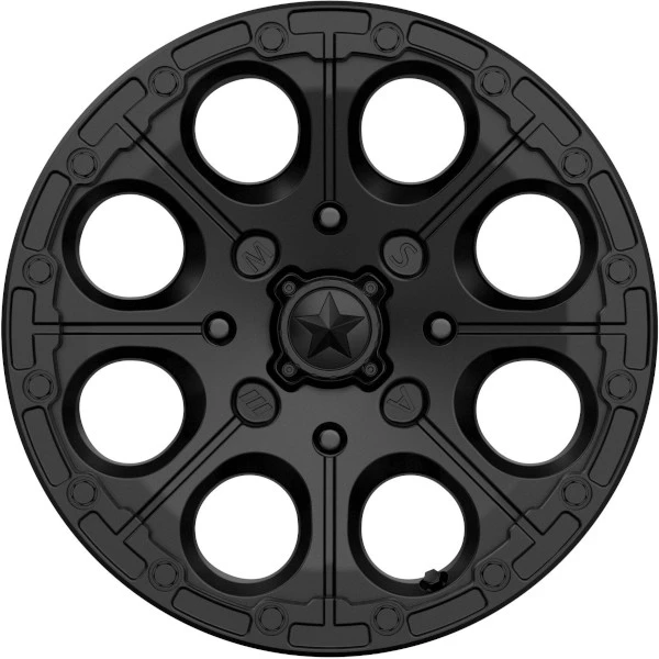 M44 Cannon Beadlock 14x7 4/137 Satin Black -Satin Black Ring +10 Wheel 4 M44 Cannon Beadlock 14x7 4/137 Satin Black -Satin Black Ring +10 Wheel - Image 2