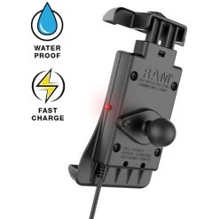 RAM Quick-Grip Waterproof Wireless Charging Handlebar Mount -ITP tire-shop RAM B 149Z A UN14W V7M 4 L