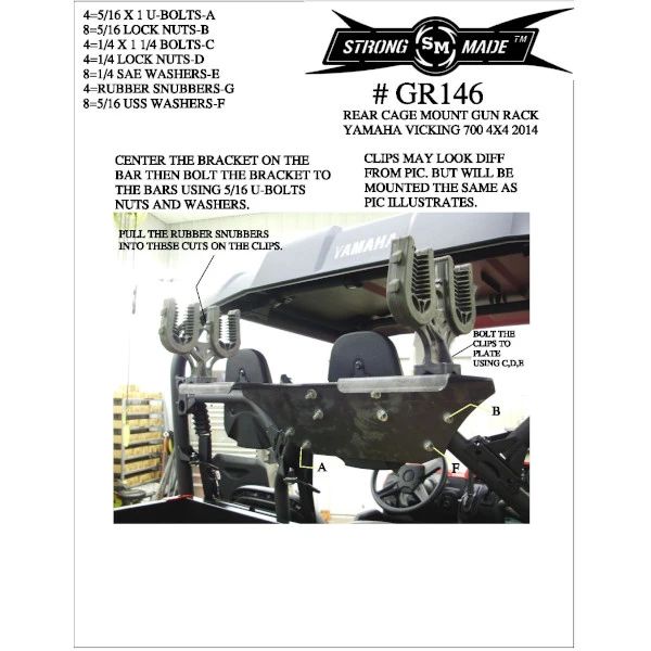 Viking 700 Cage Mounted Gun Rack 3 Viking 700 Cage Mounted Gun Rack