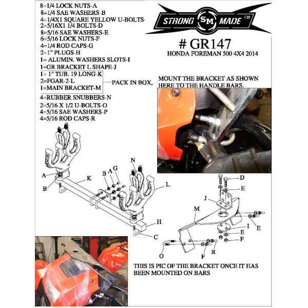 Foreman / Handlebar Mounted Rubicon Gun Rack 3 Foreman / Handlebar Mounted Rubicon Gun Rack