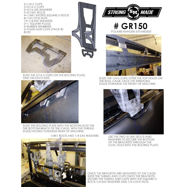 Ranger 570 Midsized Cage Mounted Gun Rack 3 Ranger 570 Midsized Cage Mounted Gun Rack
